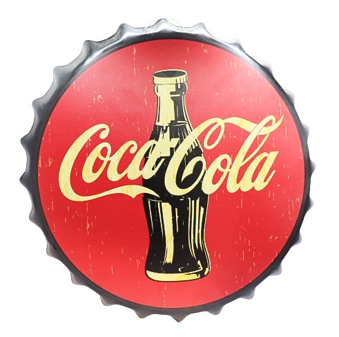 Coca-Cola Large Hanging Bottle Cap Decor