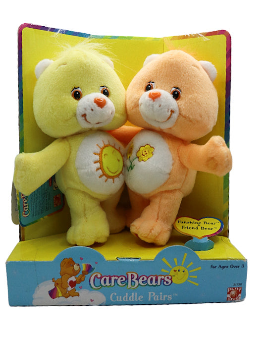 2002 Care Bears cuddle pairs Funshine Bear and Friend Bear