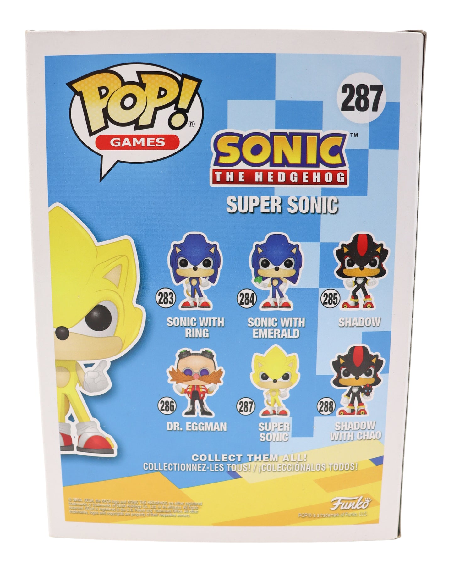 Funko Pop! Vinyl Sonic The Hedgehog Super Sonic #287