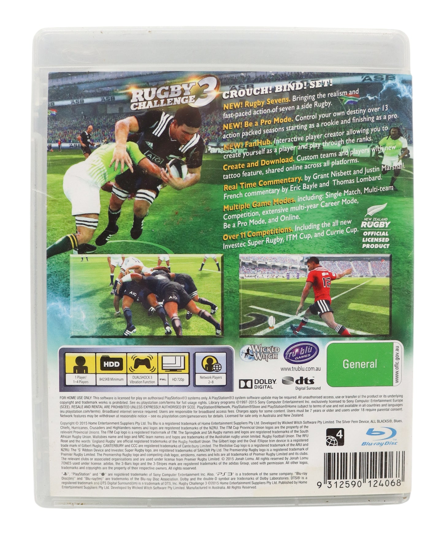 Playstation 3 Rugby Challenge 3