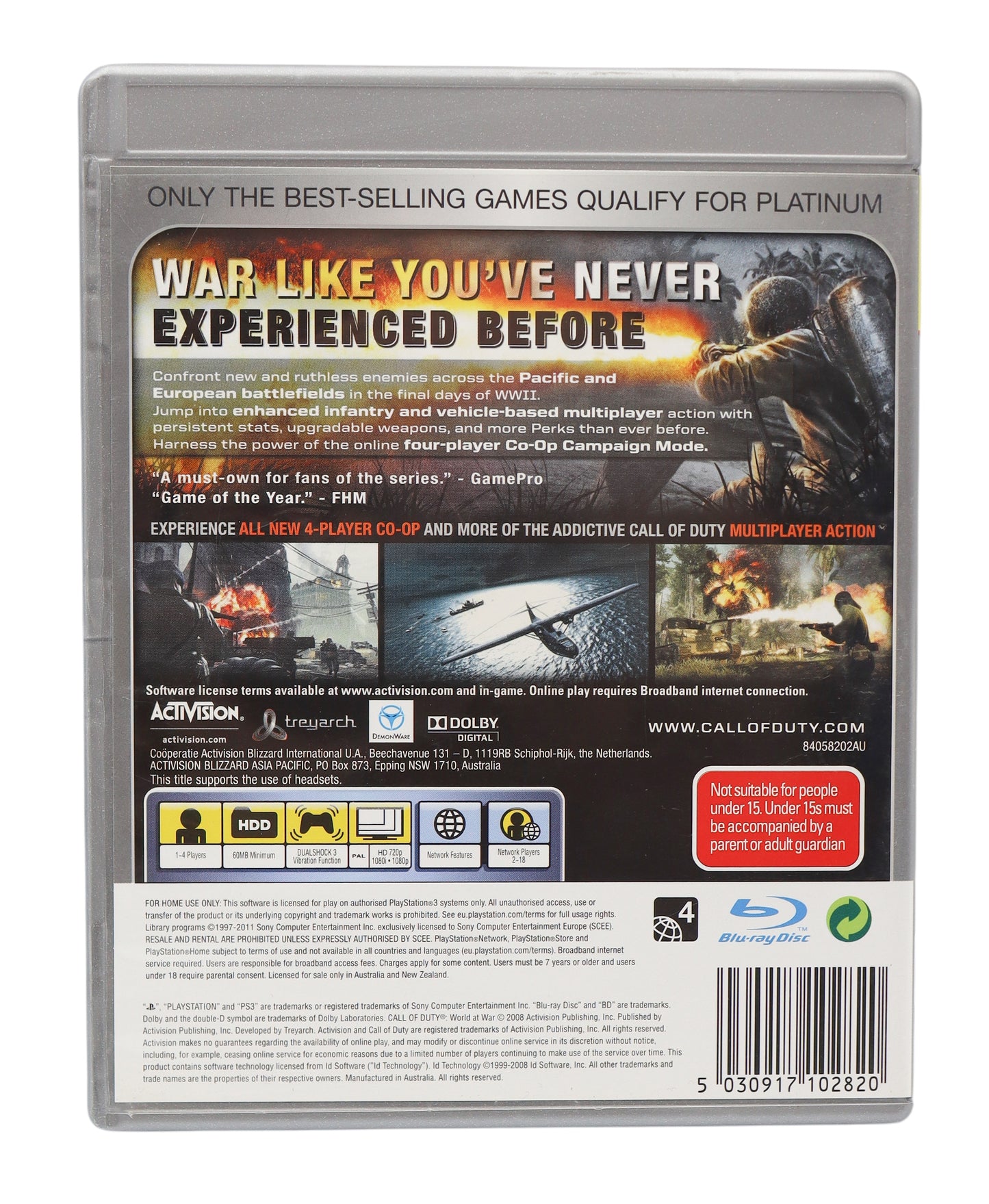 Playstation 3 Call Of Duty World At War