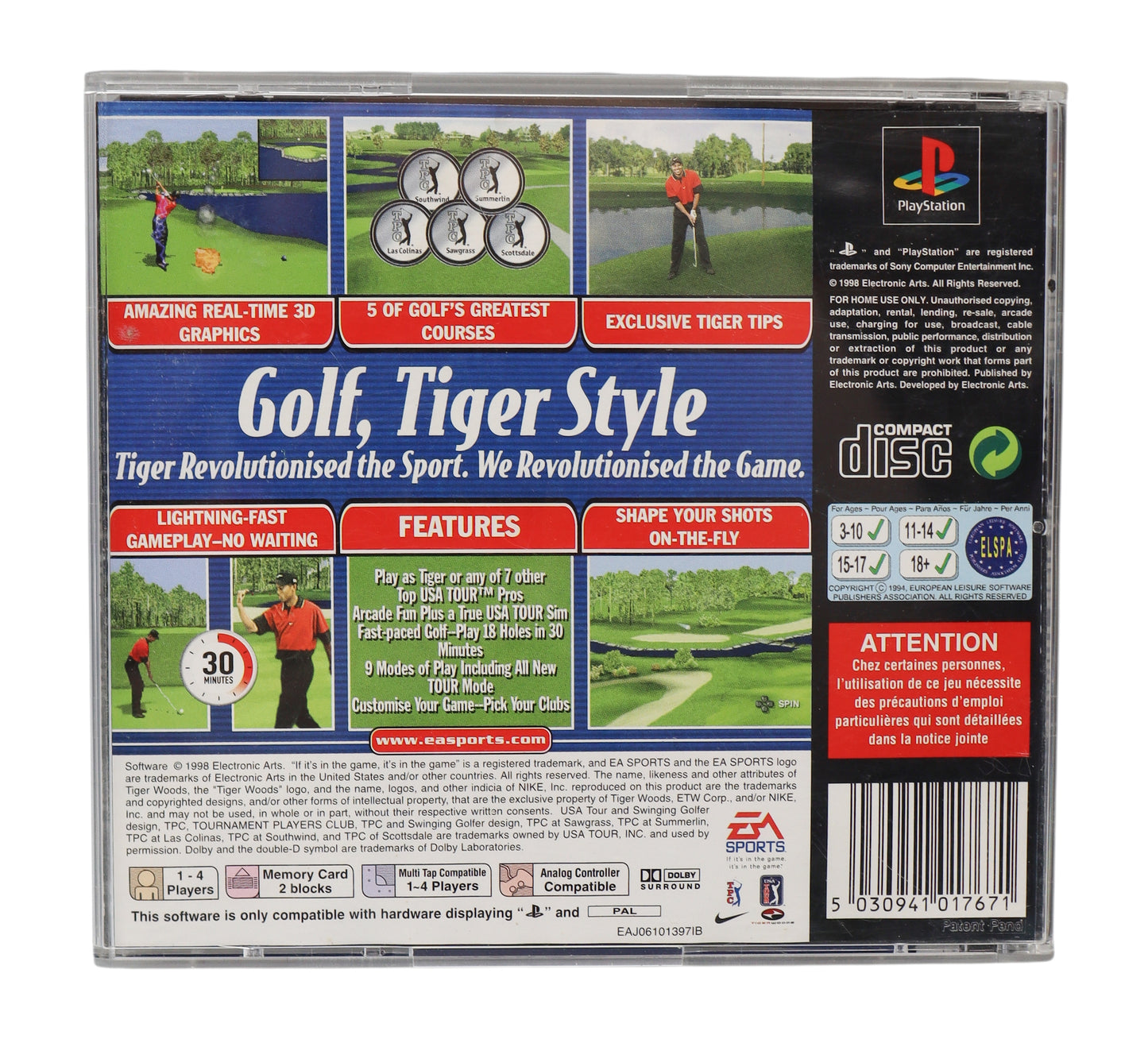 Playstation 1 Tiger Woods 99