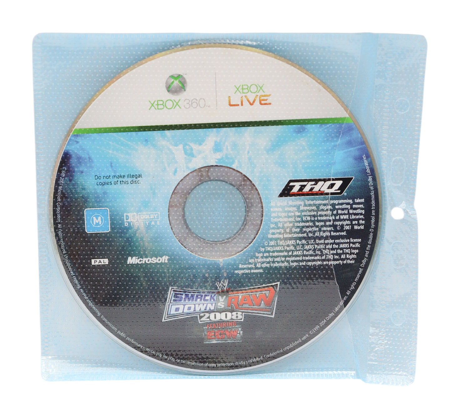 Xbox 360 Smack Down VS Raw 2008