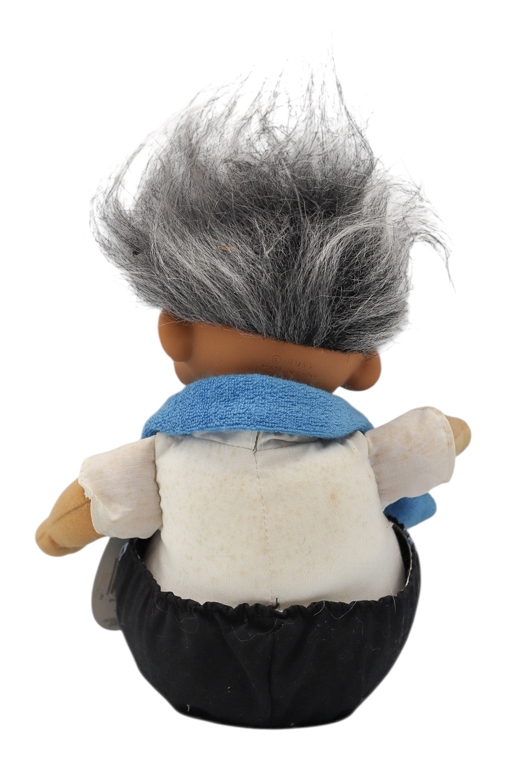 Vintage Russ Aged To Perfection Old Grey Haired Senior Troll Doll