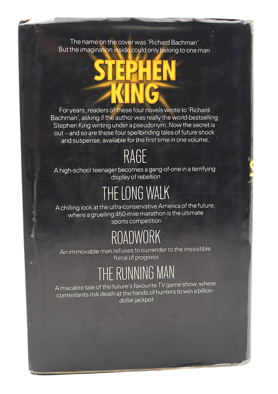 1986 Hardcover Edition Of The Bachman Books: Four Early Novels By Stephen King
