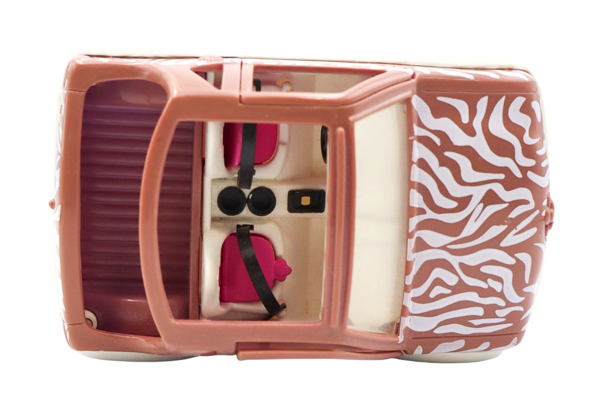 2001 Origin Mattel Polly Pocket Purple Zebra Jeep Car