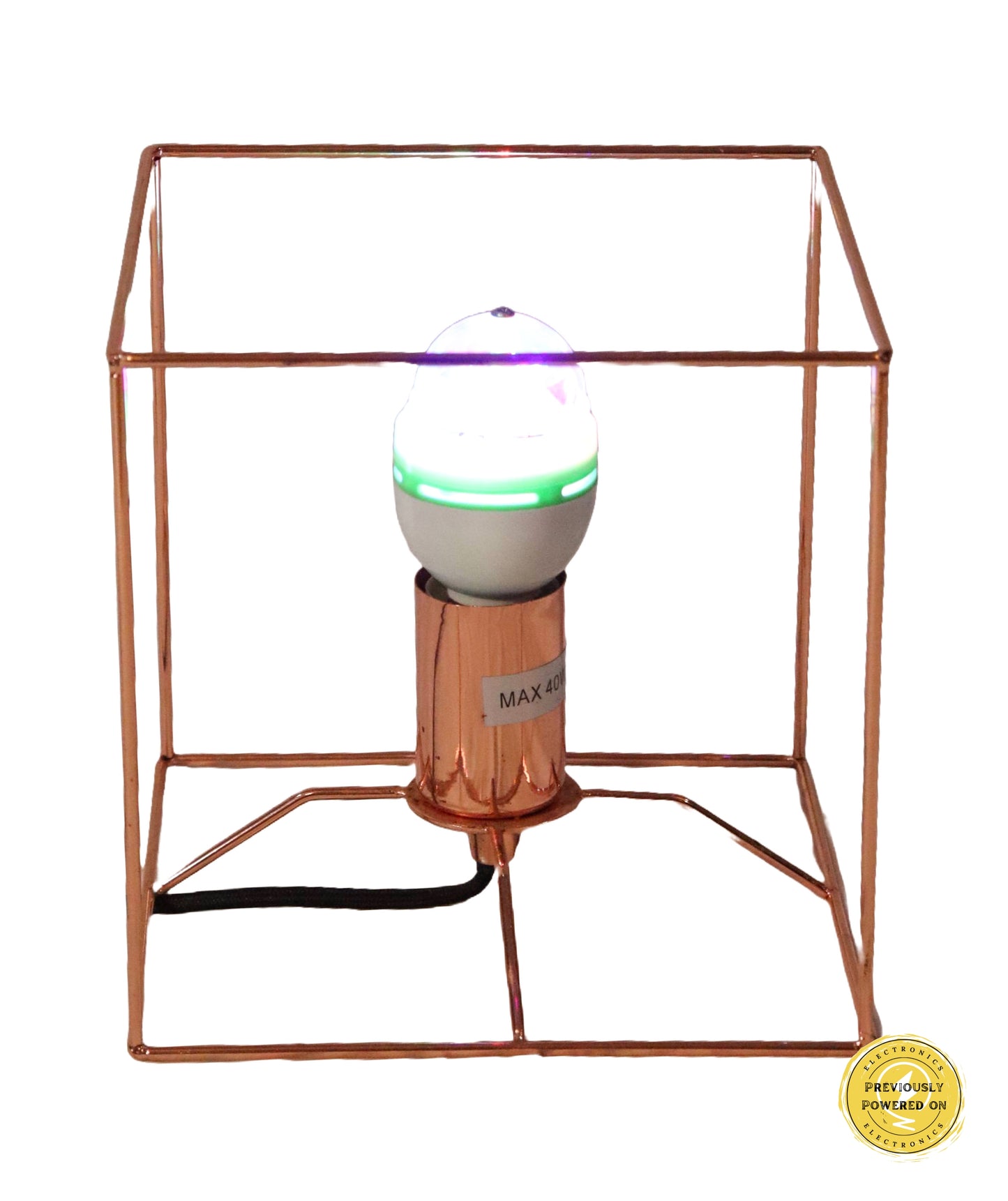 Cube Lamp with party bulb