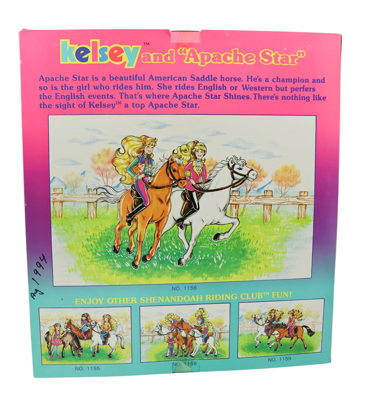 1989 Kid Kore Shenandoah Riding Club Kelsey And Apache Star Gift Set