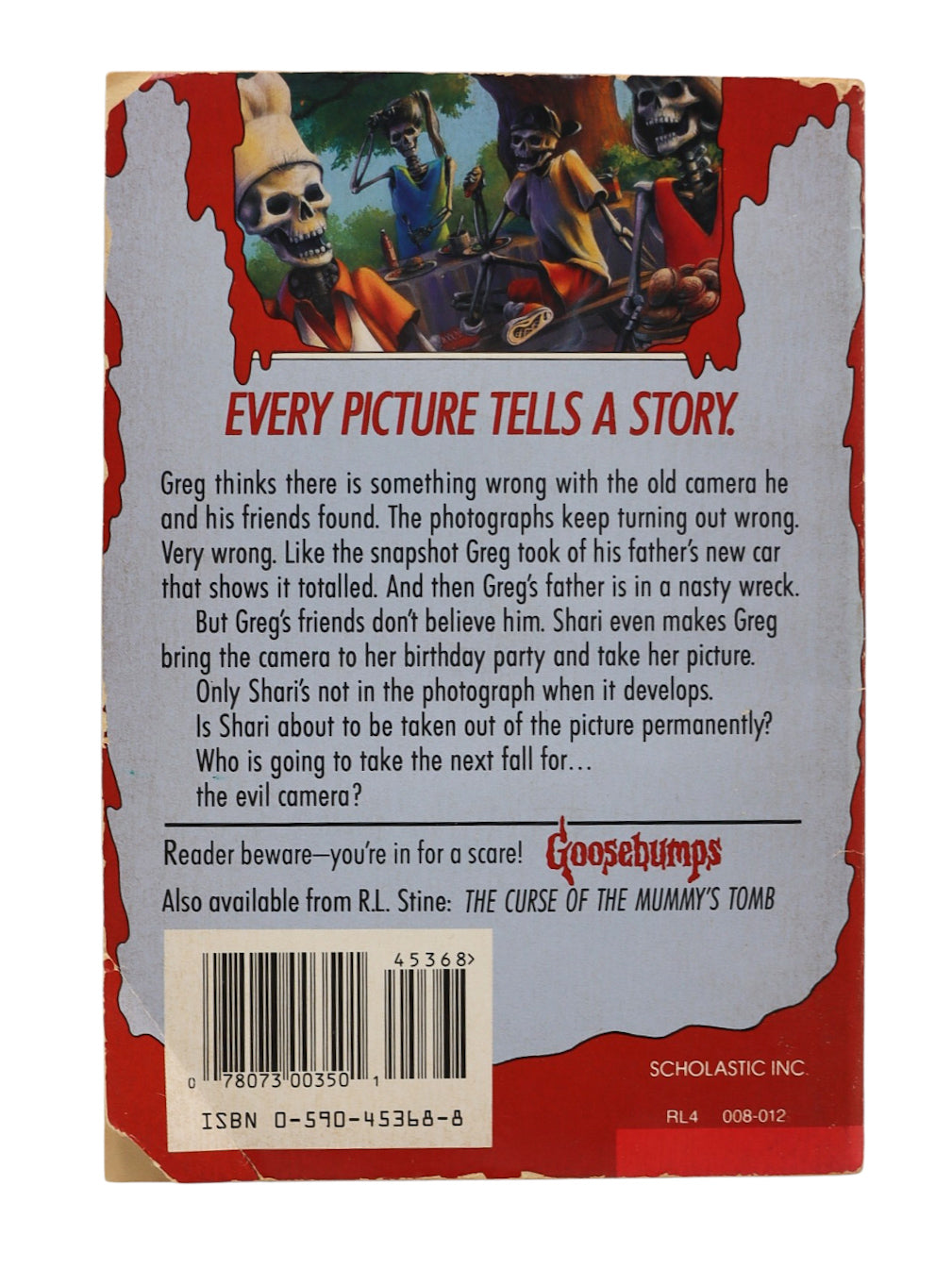 Goosebumps Say Cheese And Die! Book