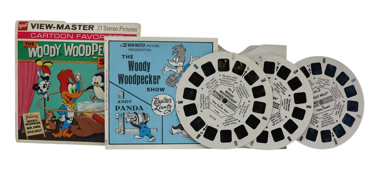 1964 GAF ViewMaster Woody Woodpecker Show Reel Set