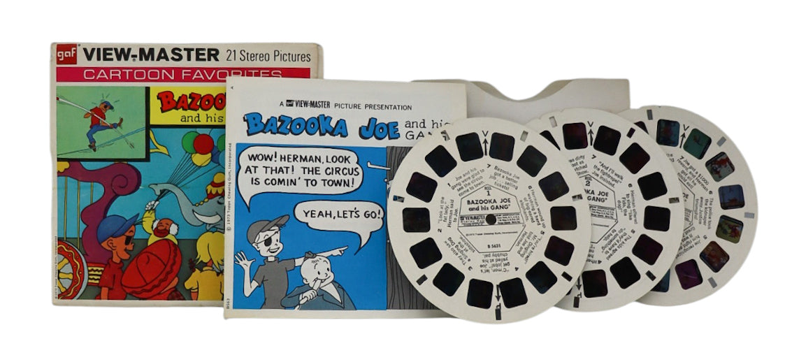 1974 GAF ViewMaster Bazooka Joe Reel Set