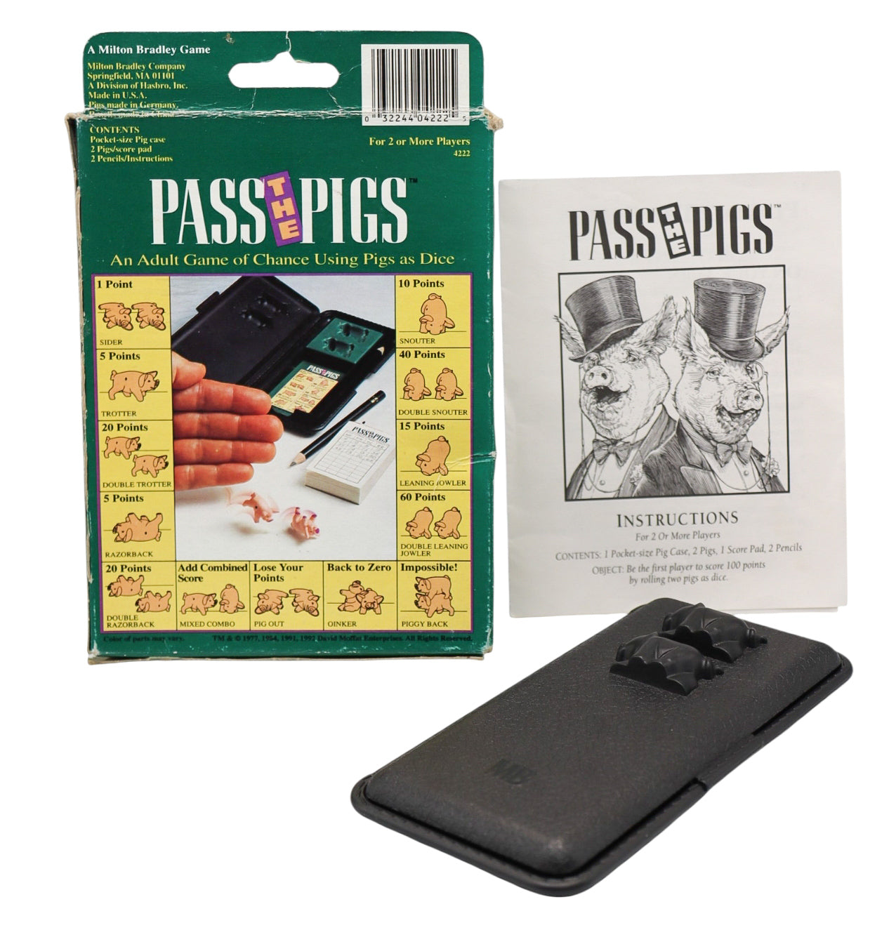 1992 Milton Bradley Pass the Pigs Boardgame