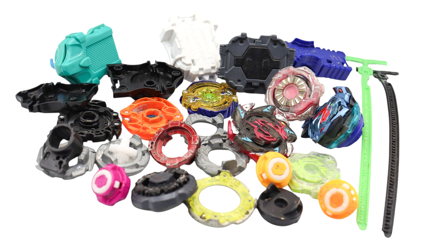 2010s Beyblade Burst Battle Toy Lot with Launchers and Parts