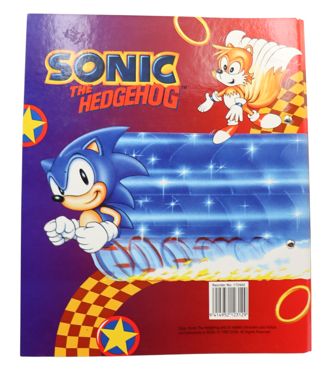 1995 Sonic the Hedgehog & Tails Vintage Croxley A4 Ringbinder Folder Reorder No. 172452 SEGA