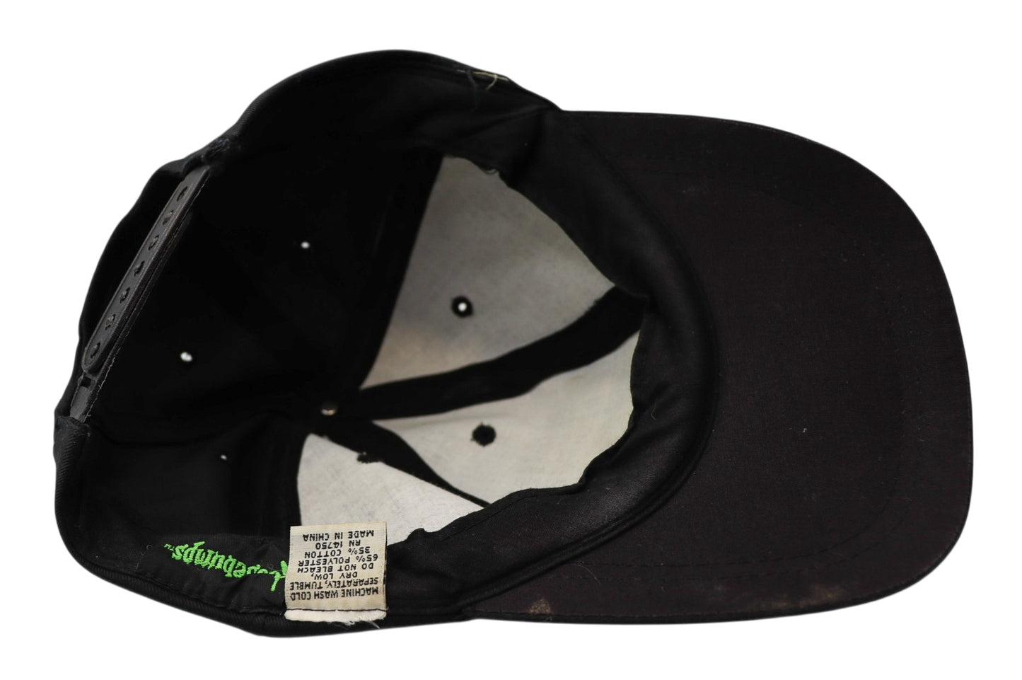 1990s Vintage R.L. Stine Goosebumps Neon Green Slime Black Snapback Hat