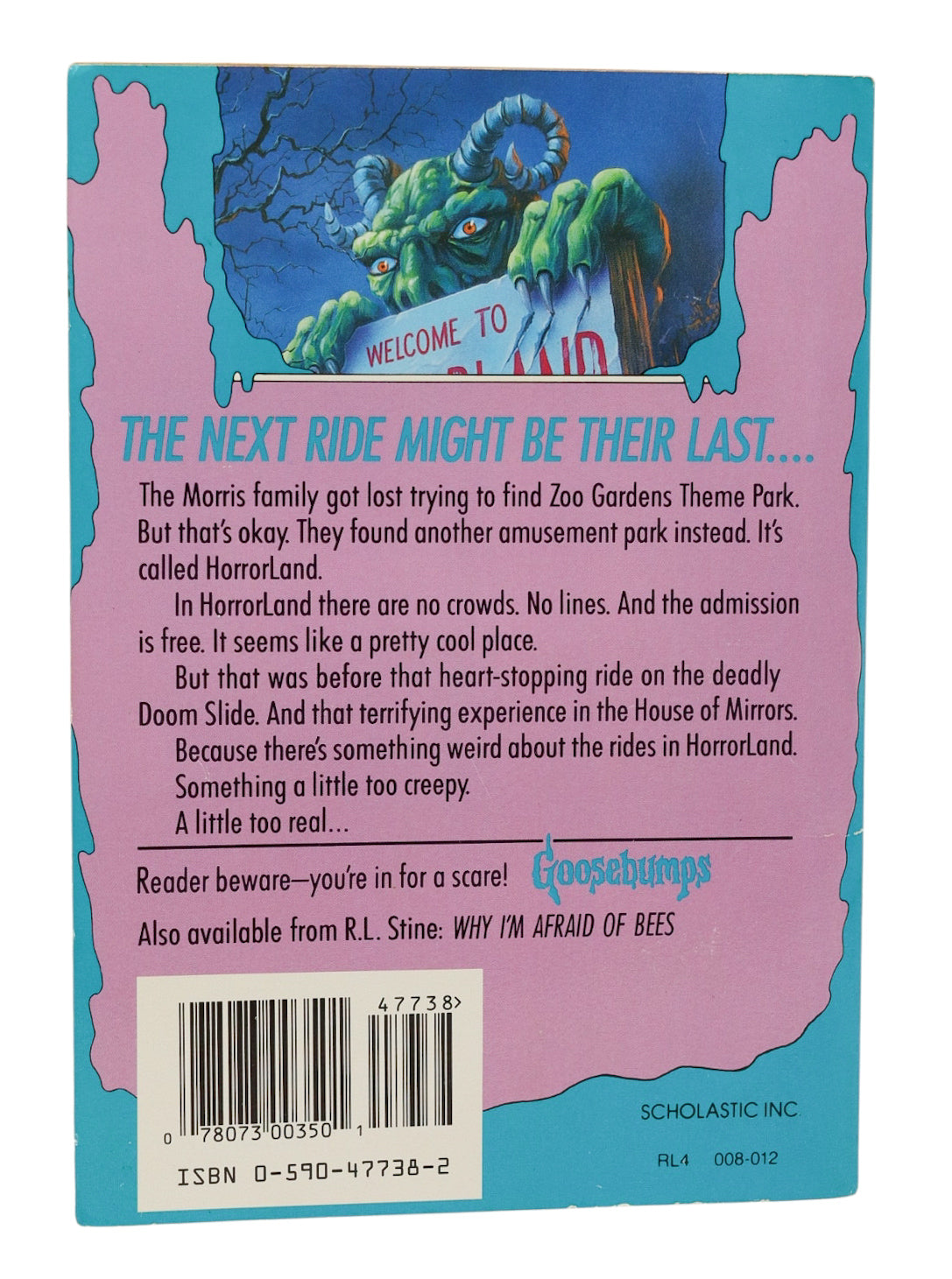 1994 Goosebumps #16: One Day at HorrorLand Book