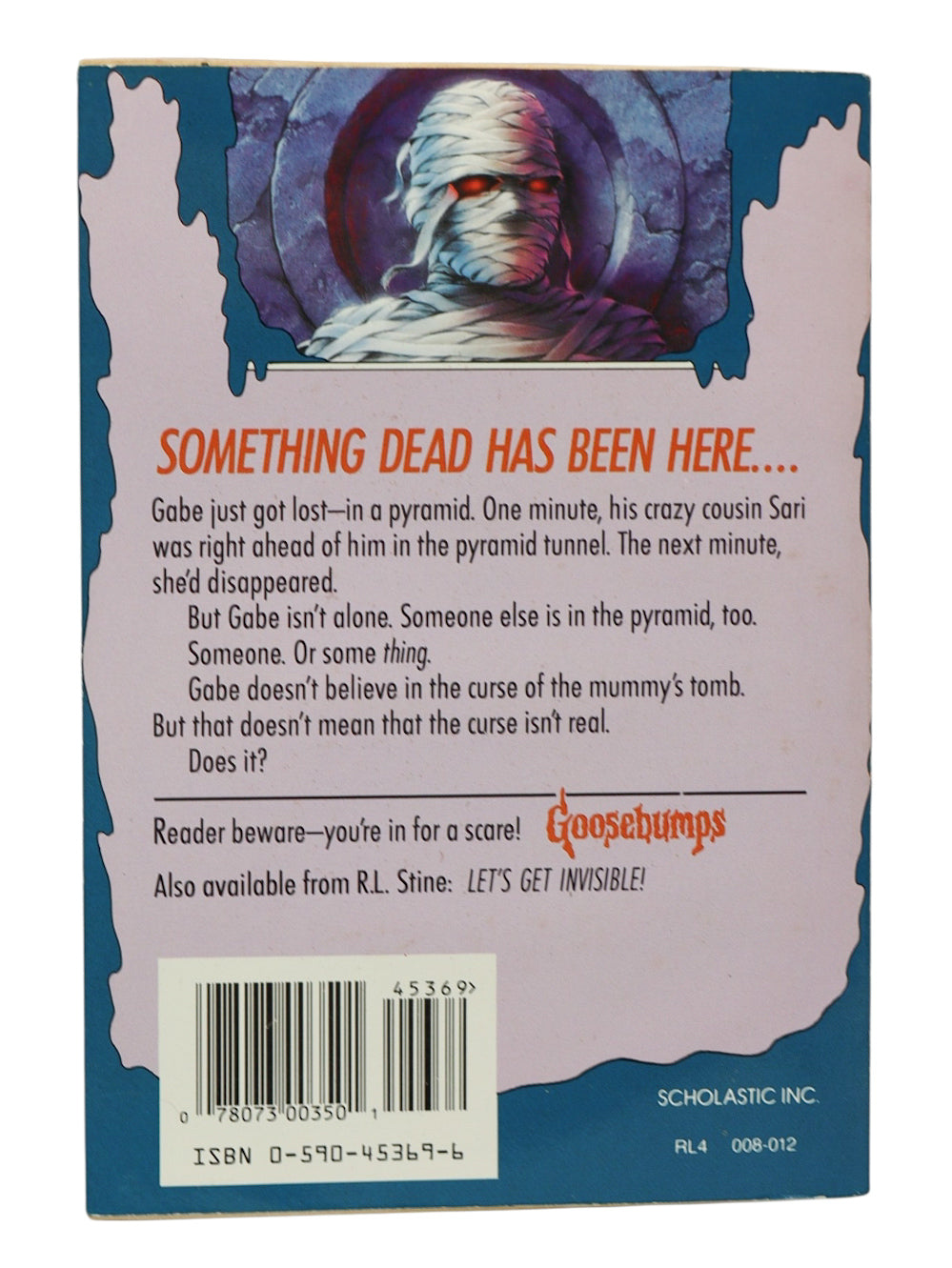 Goosebumps The Curse Of The Mummy's Tomb Book