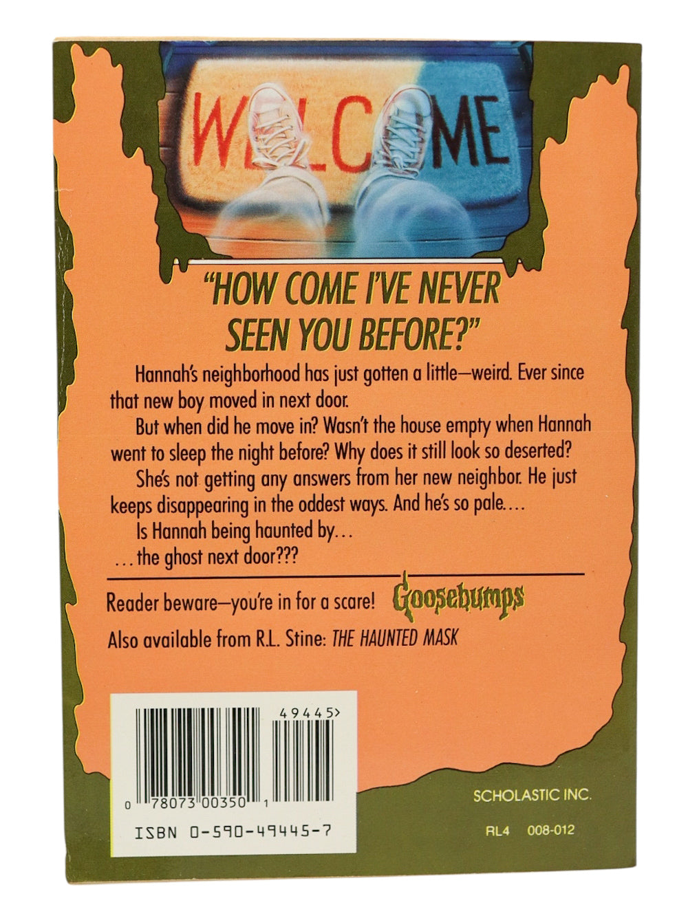 1993 Goosebumps #10: The Ghost Next Door Book