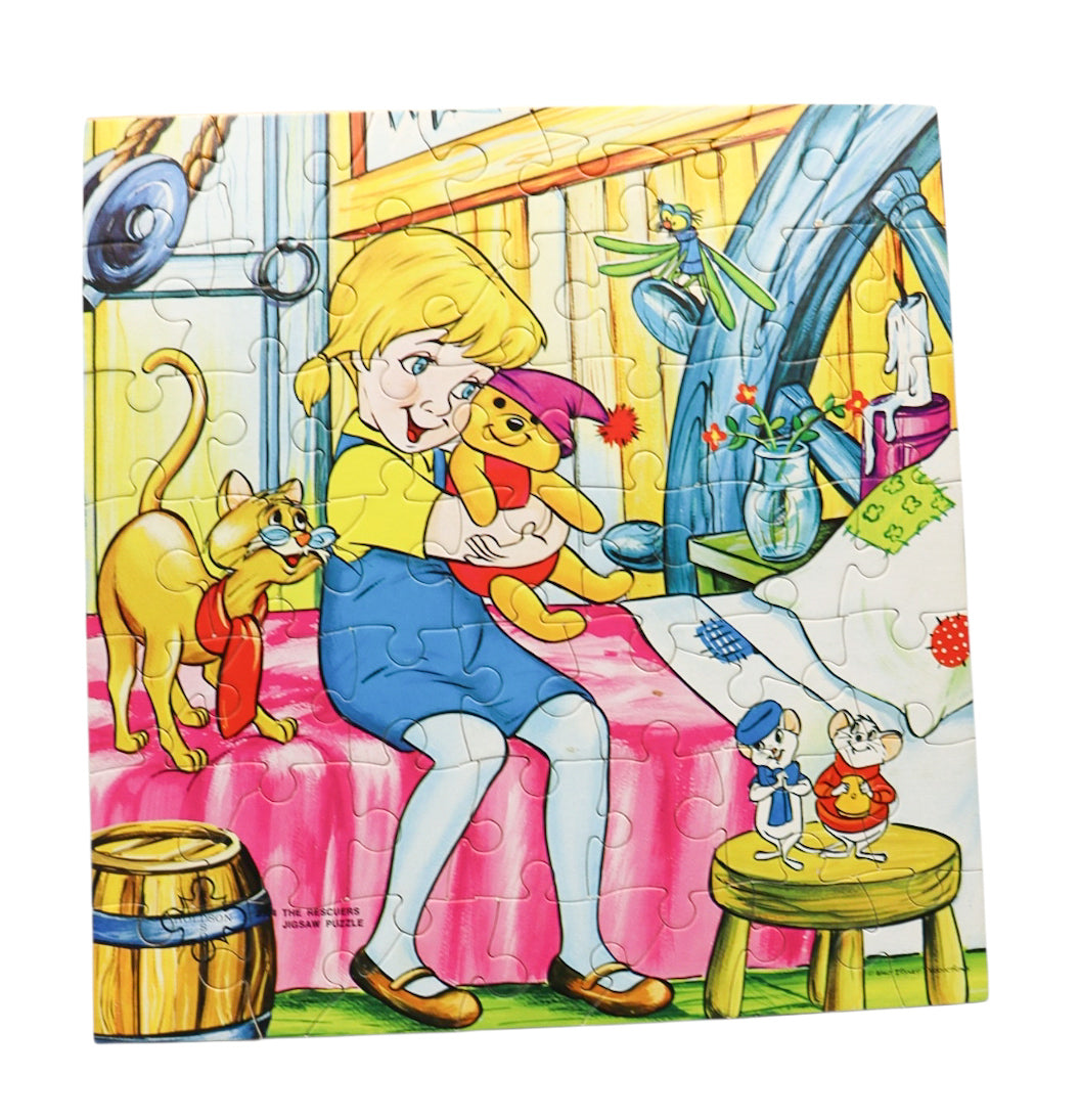 1977 Disney The Rescuers Penny Vintage Frame-Tray Jigsaw Puzzle