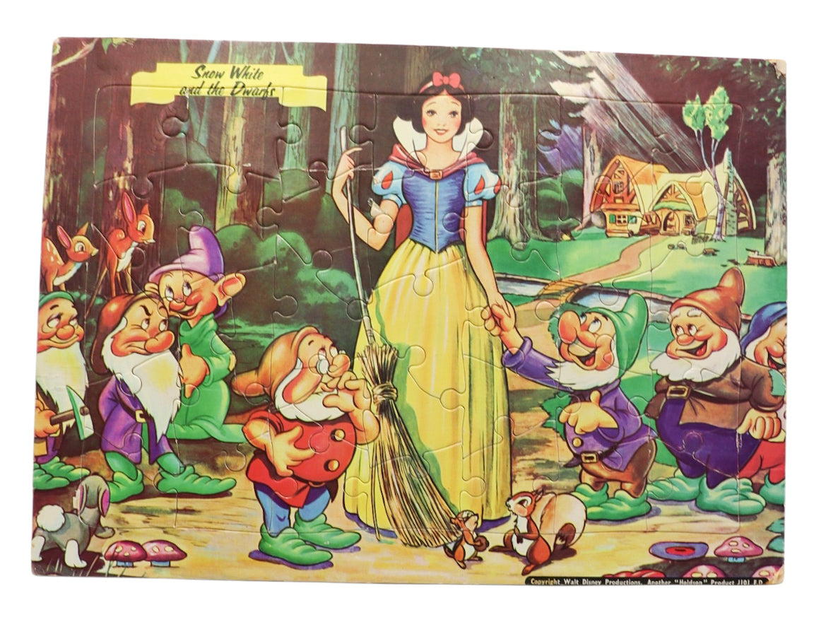 1967 Vintage Jaymar Disney Snow White & Seven Dwarfs Series 2732 Tray Puzzle