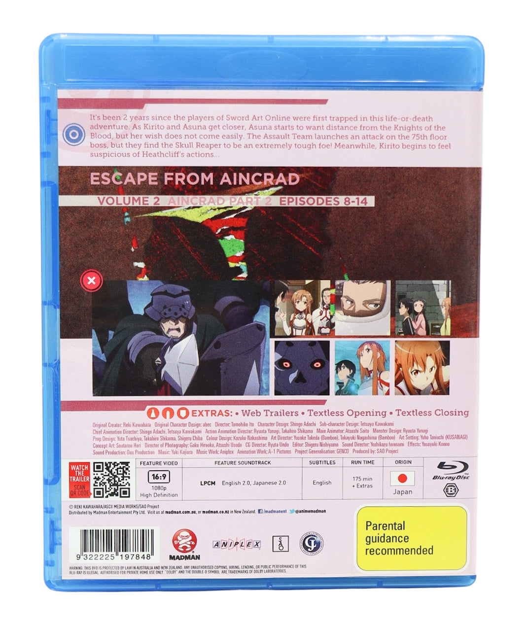 2012 Sword Art Online Volume 2: Aincrad Part 2 DVD