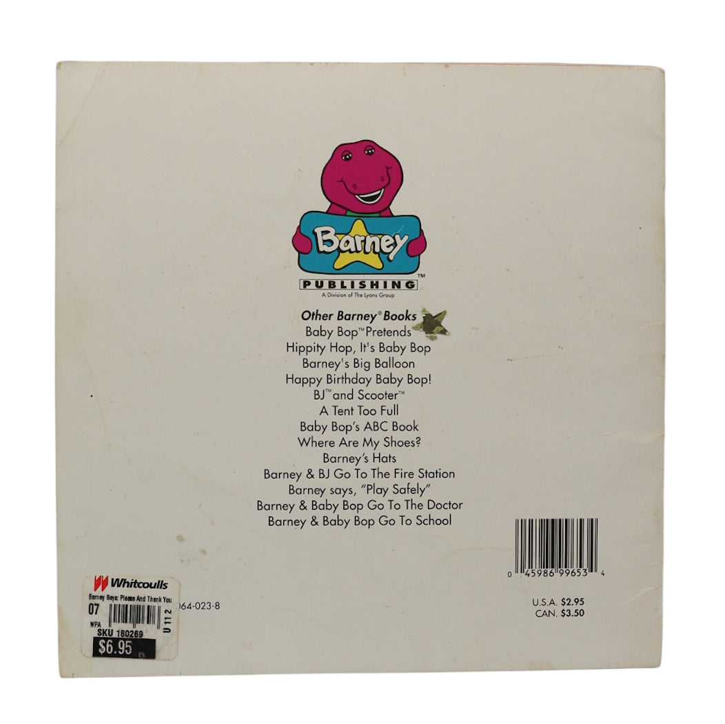 1994 Barney Says, "Please and Thank You" Book