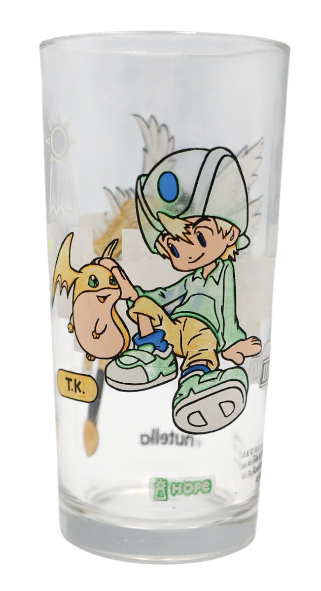 2002 Nutella Digimon Angemon Promotional Drinking Glass Highball Tumbler