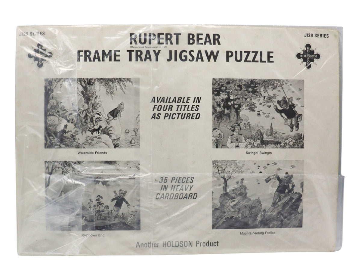 1970 Vintage Holdson Rupert Bear "Swinghi Swinglo" Tray Jigsaw Puzzle