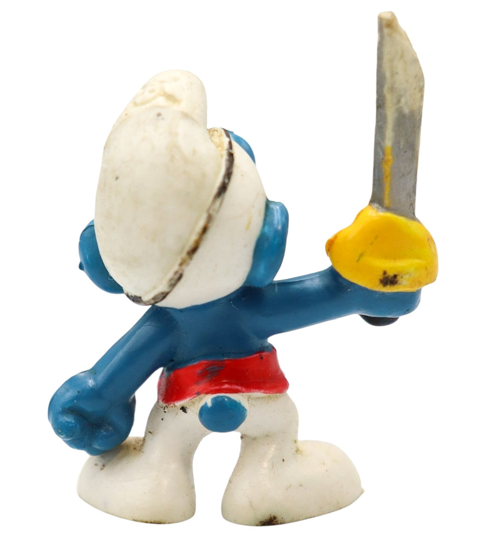 1978 Schleich Peyo Vintage Pirate Smurf PVC Figurine 20104