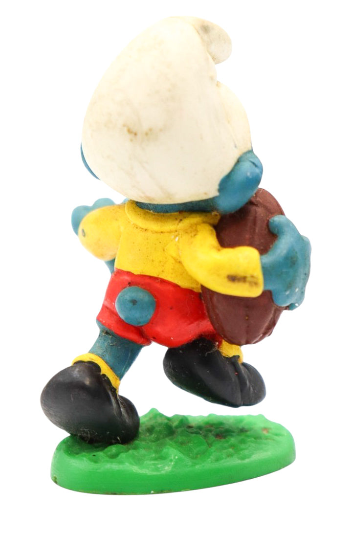 1980 Schleich Rugby Smurf Figurine 20065