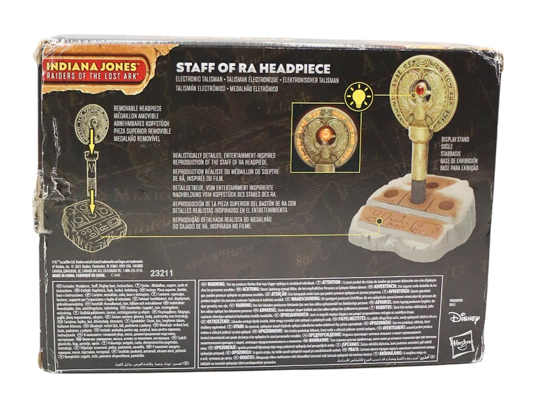 2023 Hasbro Indiana Jones Adventure Series Staff of Ra Headpiece Electronic Replica Talisman