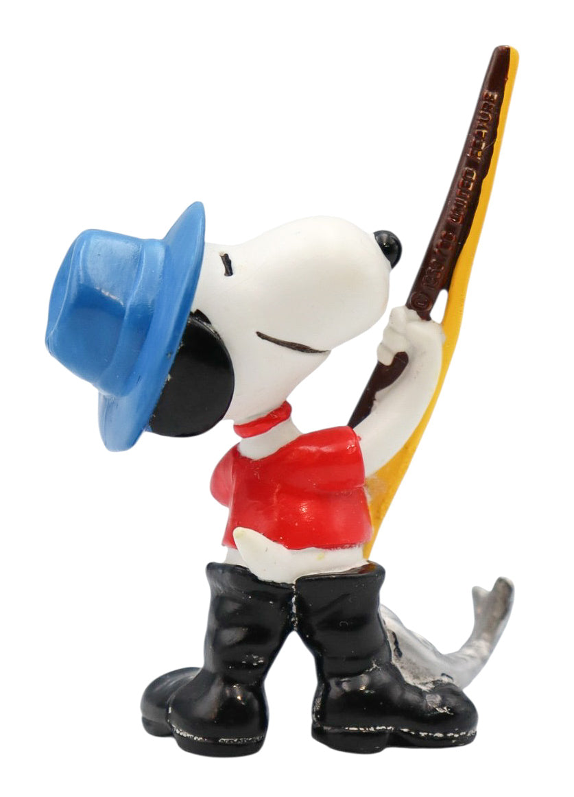 1980s Vintage Schleich Peanuts Snoopy Fisherman PVC Figurine
