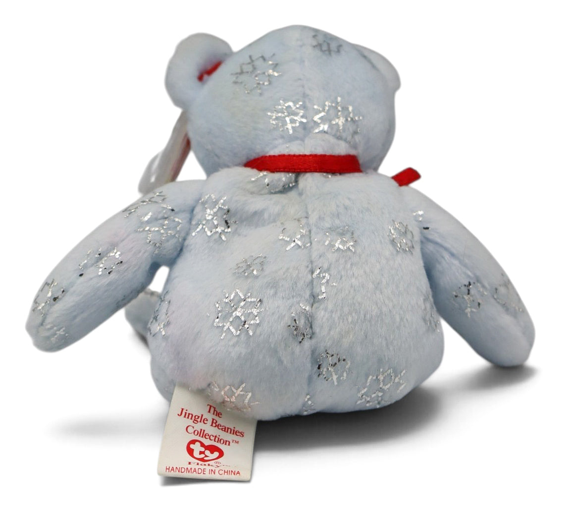 2003 Ty Jingle Beanies Flaky the Bear Plush Christmas Ornament