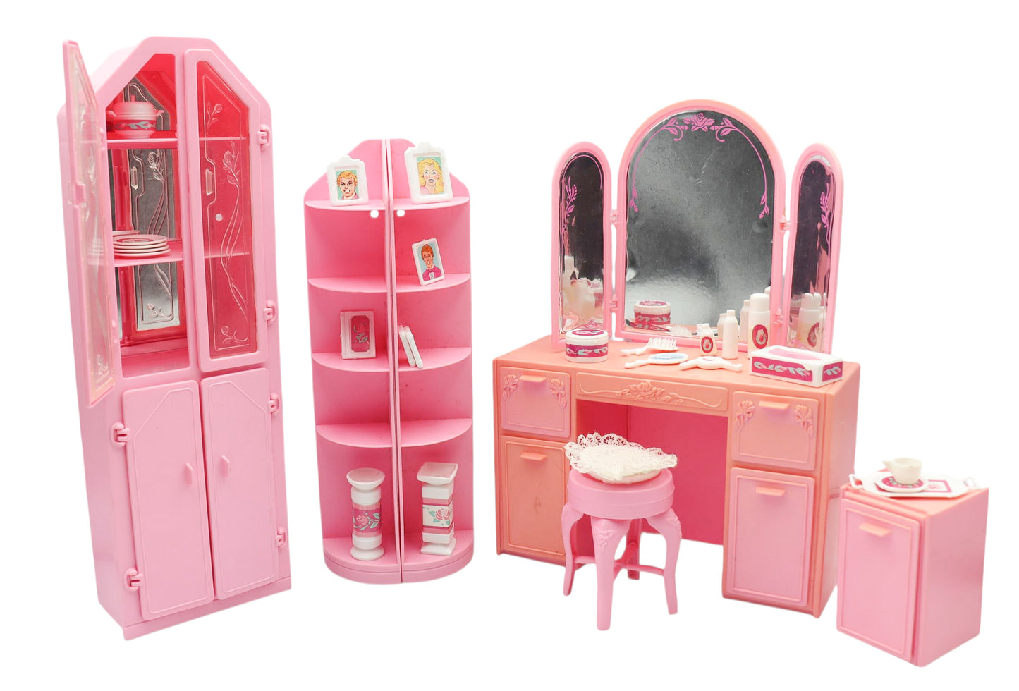 1987 Barbie Sweet Roses Bedroom Vanity Set + More
