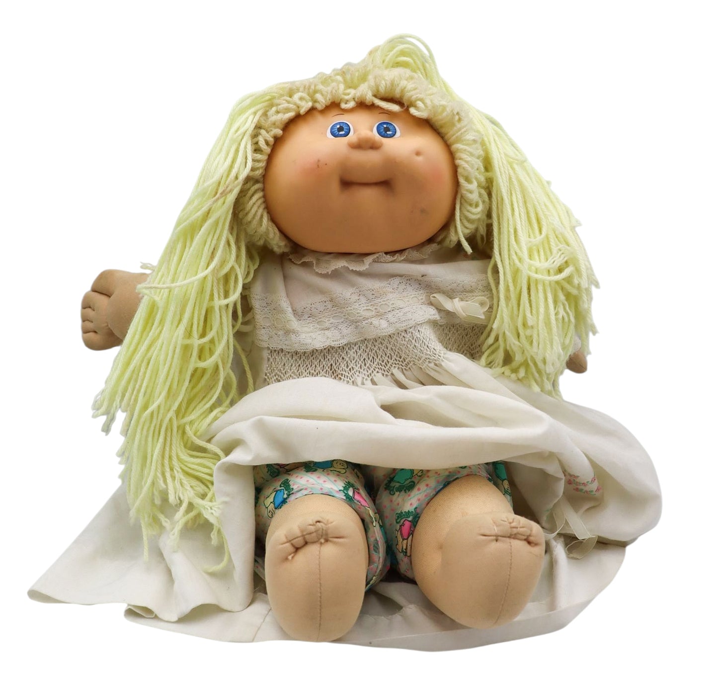 1980s Cabbage Patch Doll Blonde Hair Blue Eyes