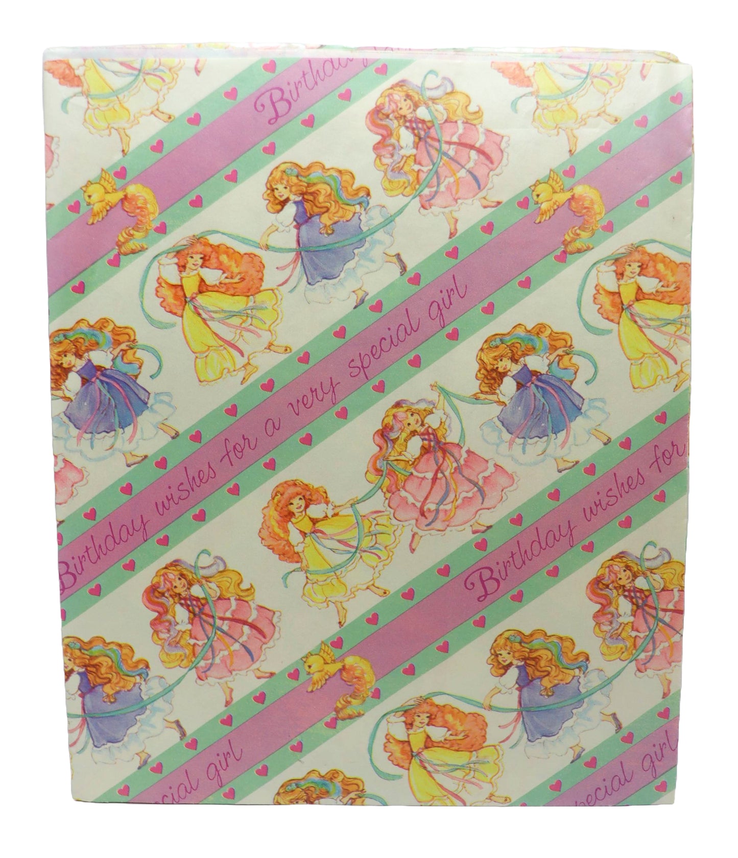 1980s Lady Lovely Locks Happy Birthday Wrapping Paper