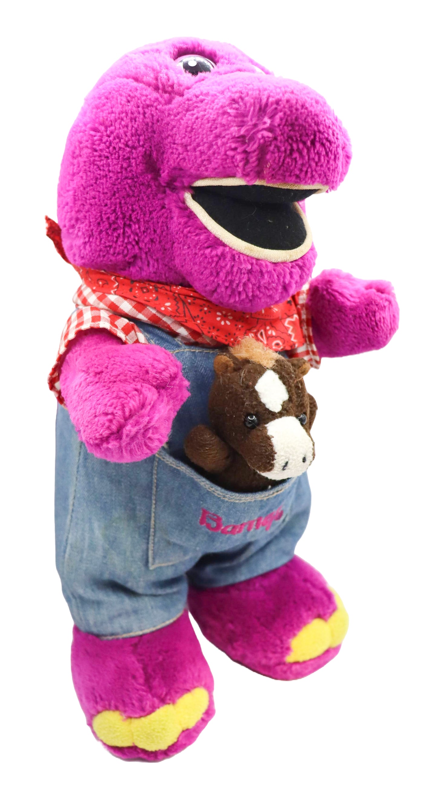 1990s Farmer Barney The Dinosaur Plush