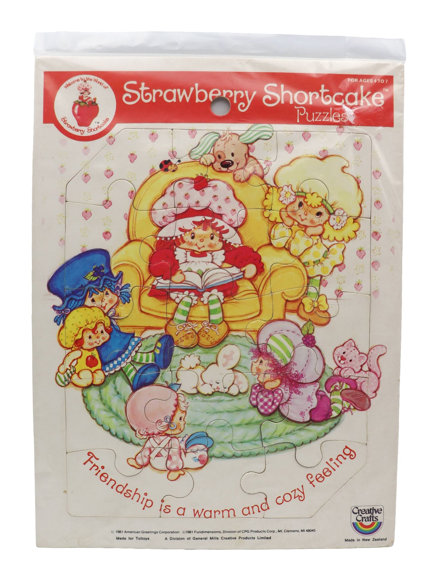 1982 Strawberry Shortcake Friendship Is A Warm And Cozy Feeling Puzzle