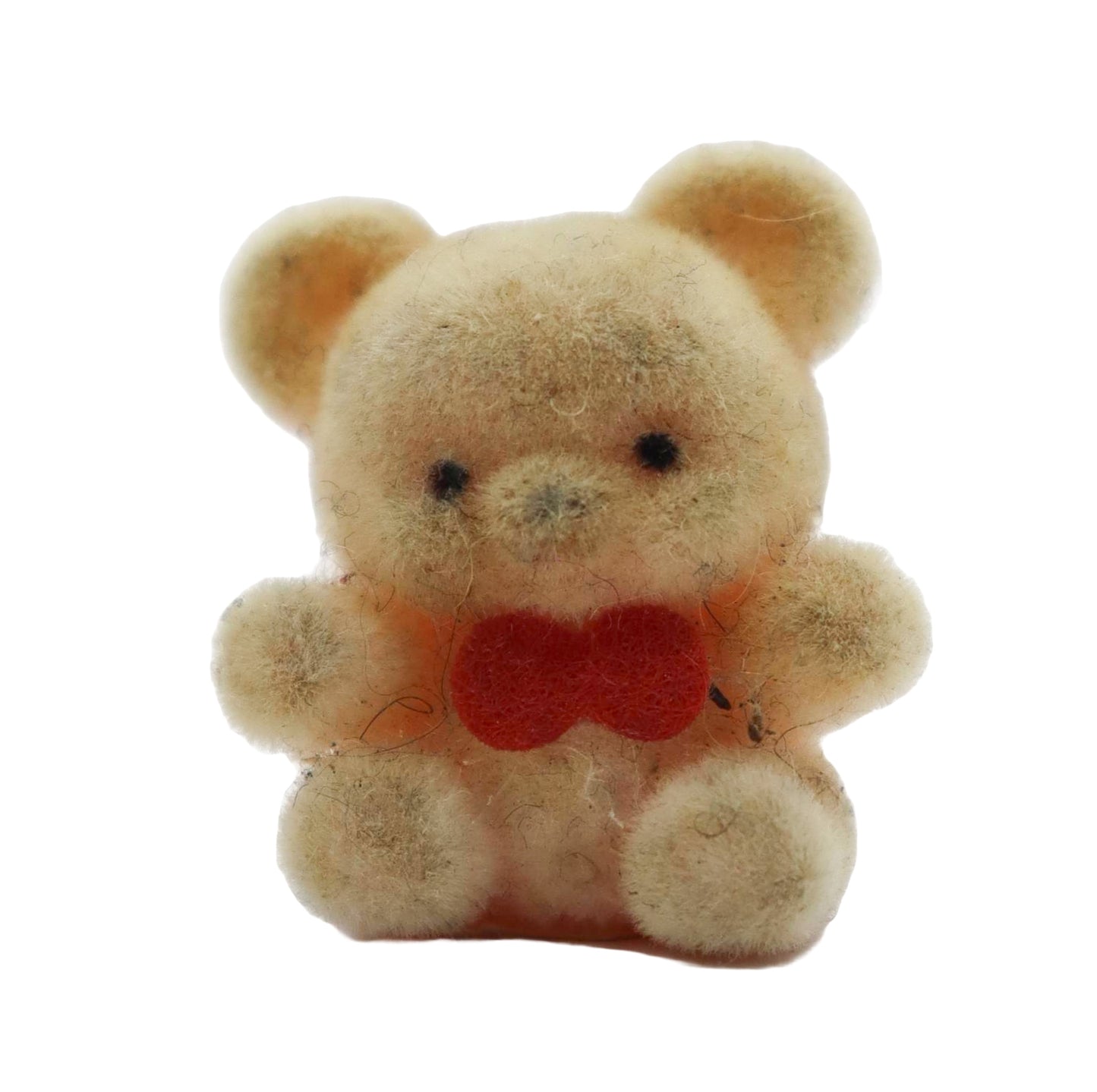 1980s Flocked miniature teddy bear