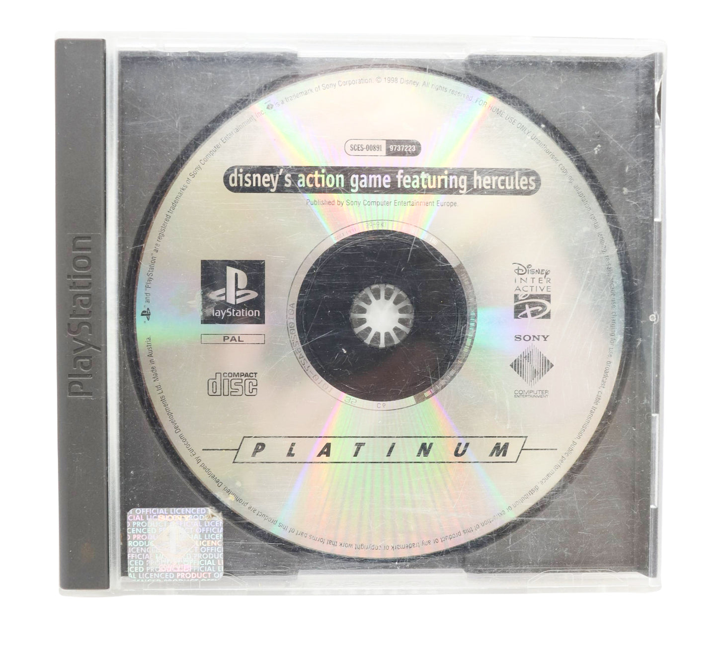 Playstation PS1 Platinum Disney's Action Game Featuring Hercules