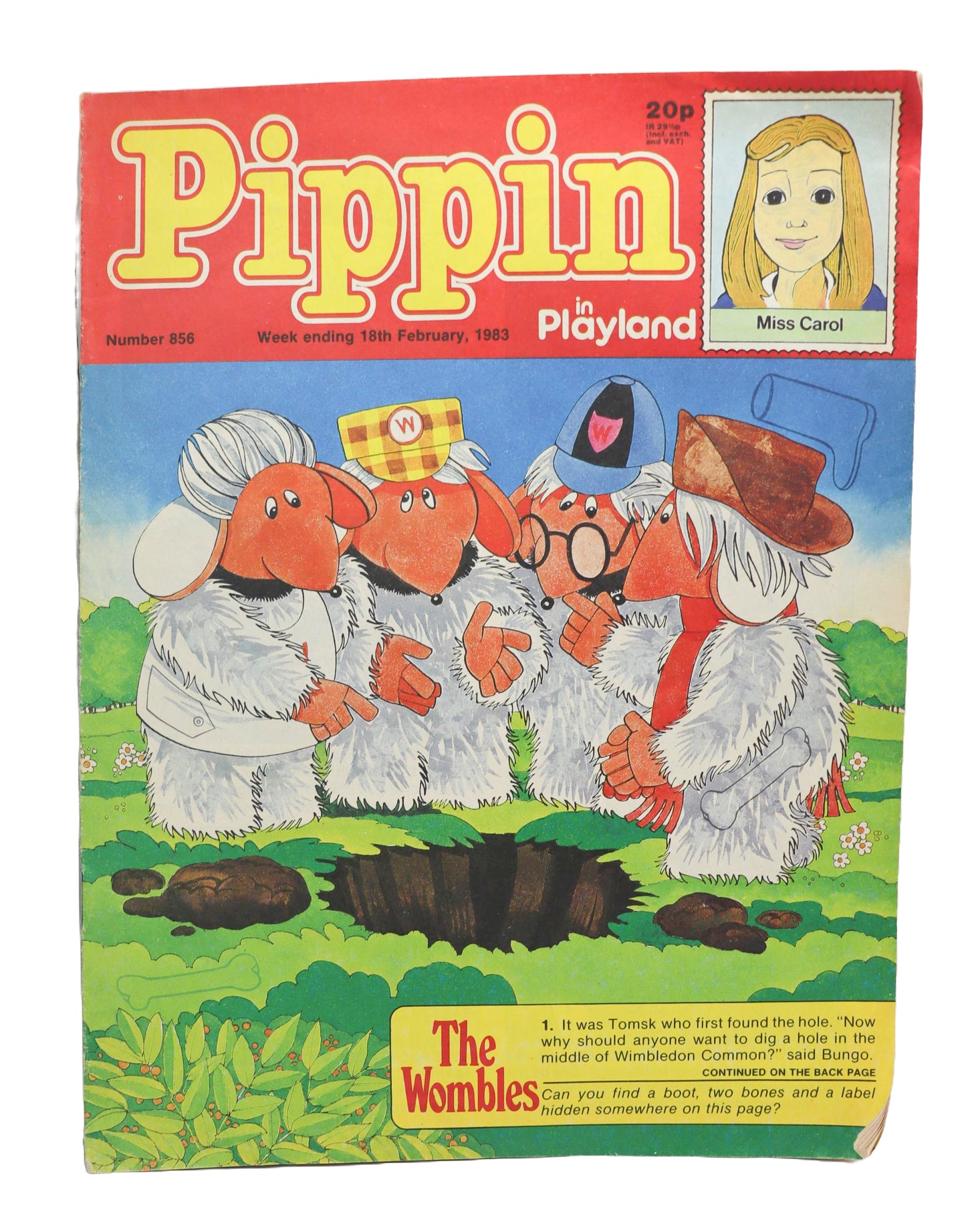 Pippin in Playland The Wombles Number 856 paper magazine book