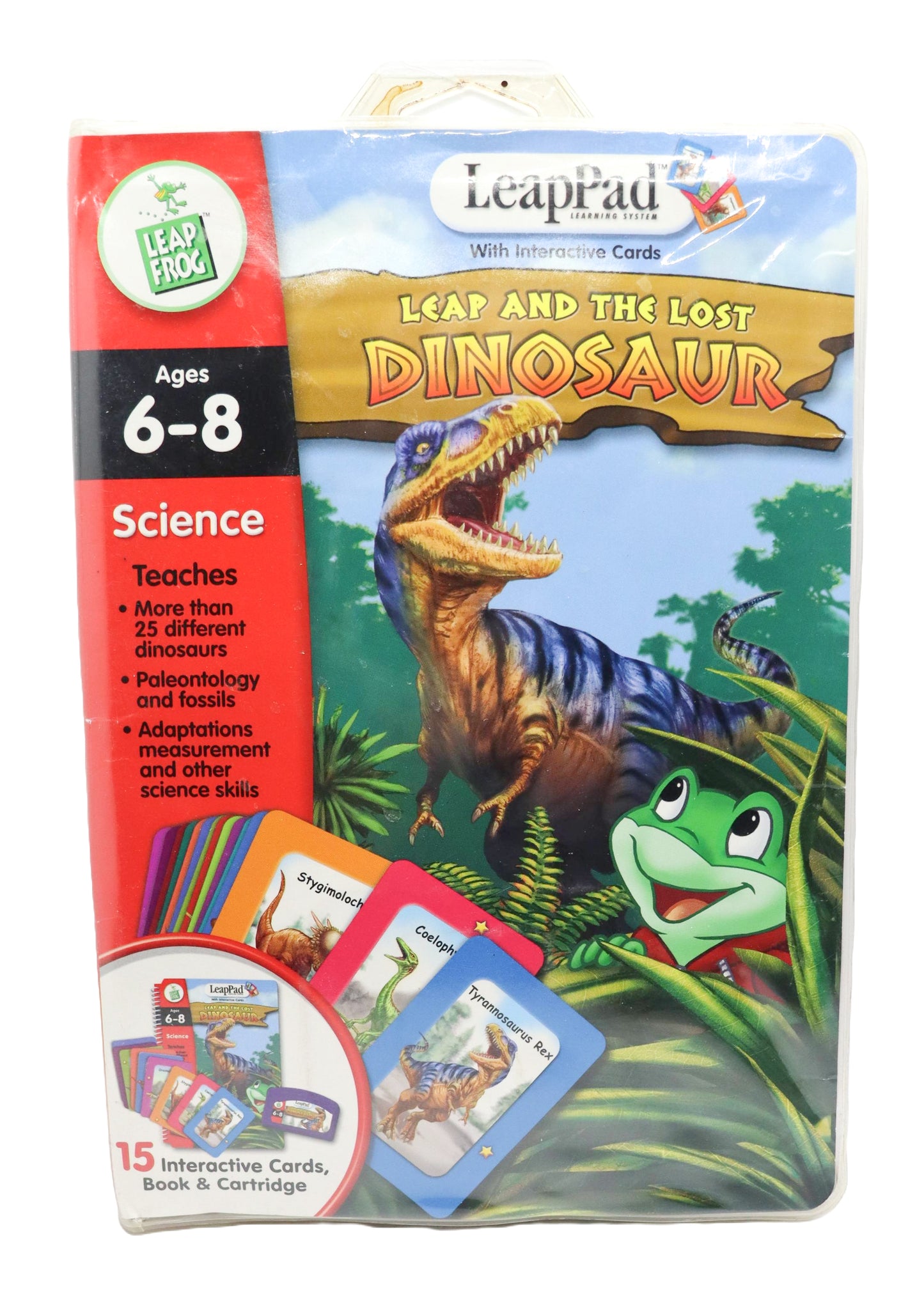 Leap Frog Leap Pad Leap and The Lost Dinosaur interactive Book and Cartridge
