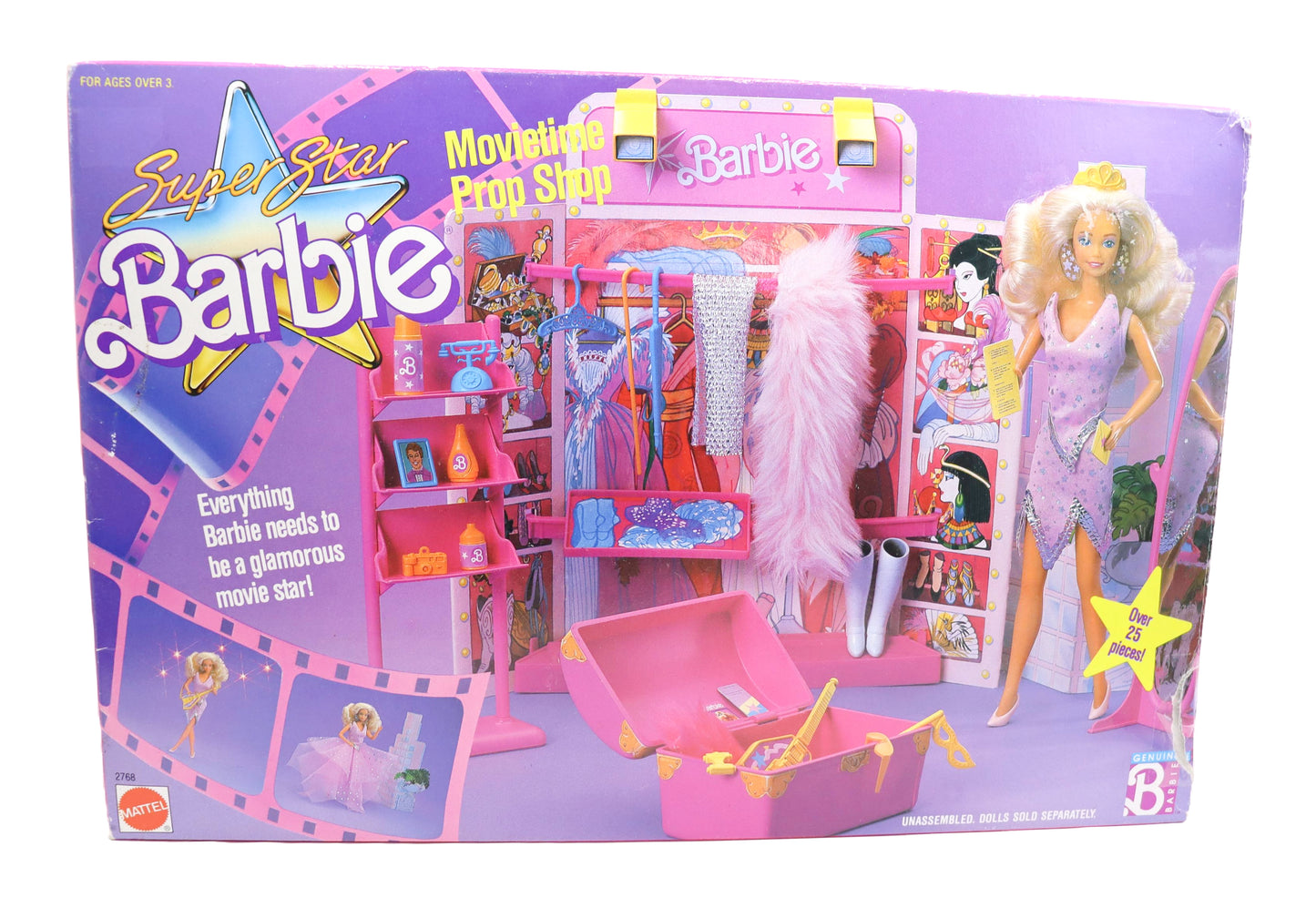1988 Mattel Super Star Barbie Movietime Prop Shop