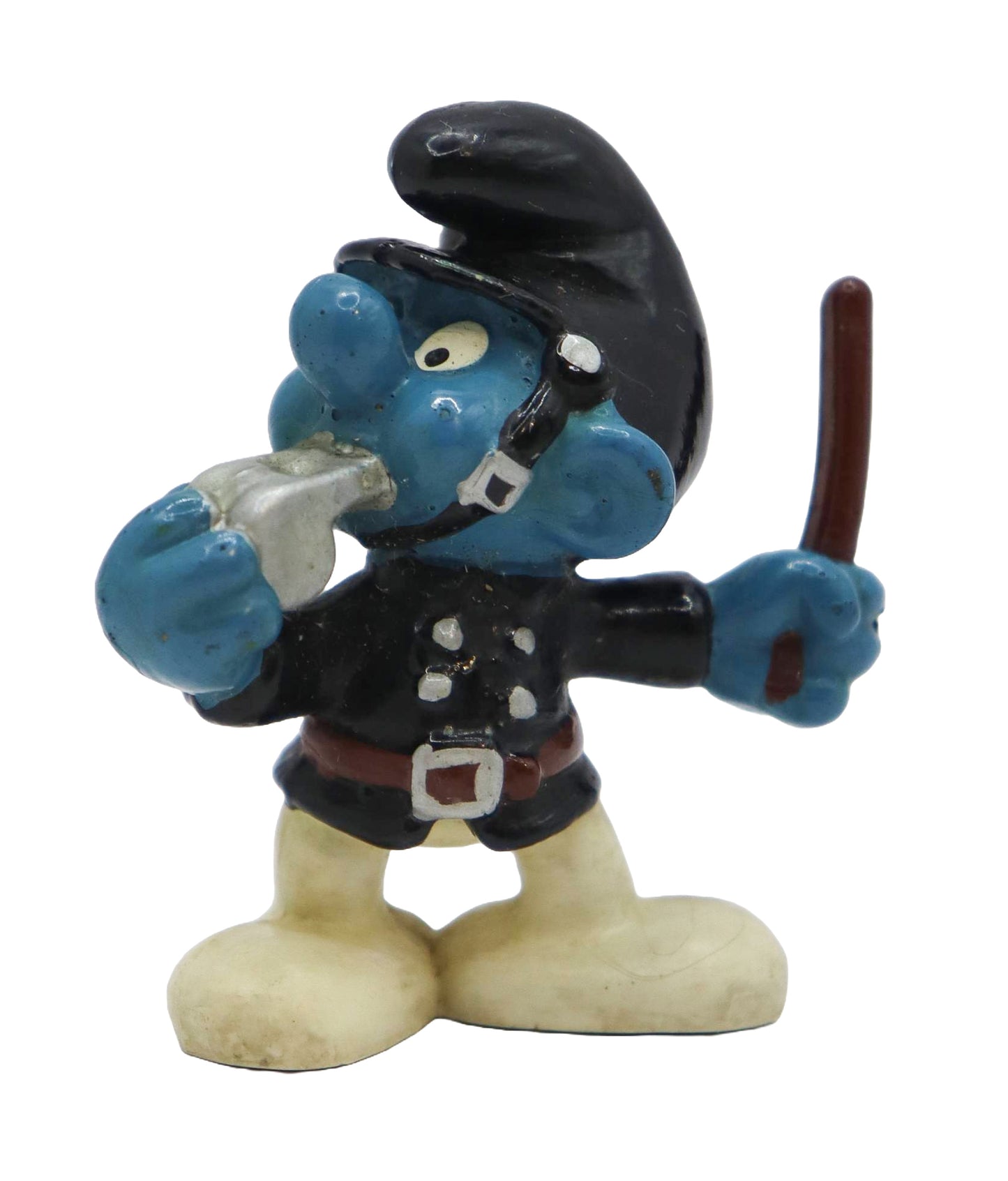 1981 Schleich Smurfs Policeman Smurf Figure