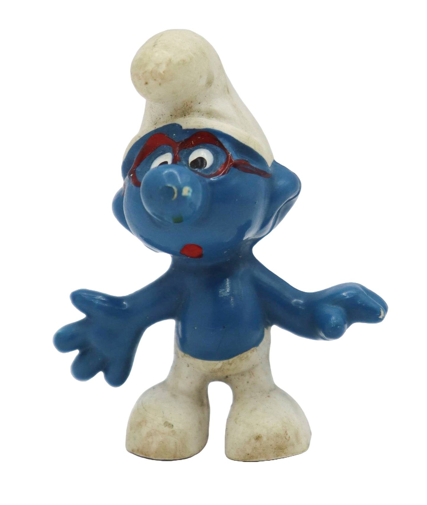 1969 Schleich Smurfs Brainy Smurf Figure