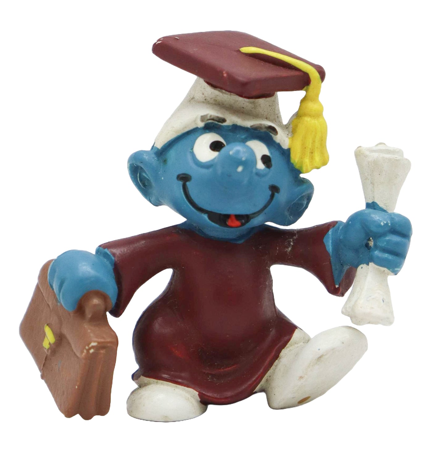 1983 Schleich Smurfs Graduate Smurf Figure