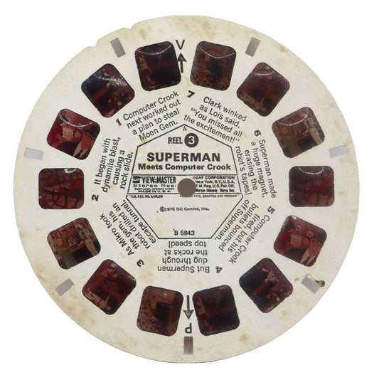 1976 View Master Superman Meets Computer Crook Reel