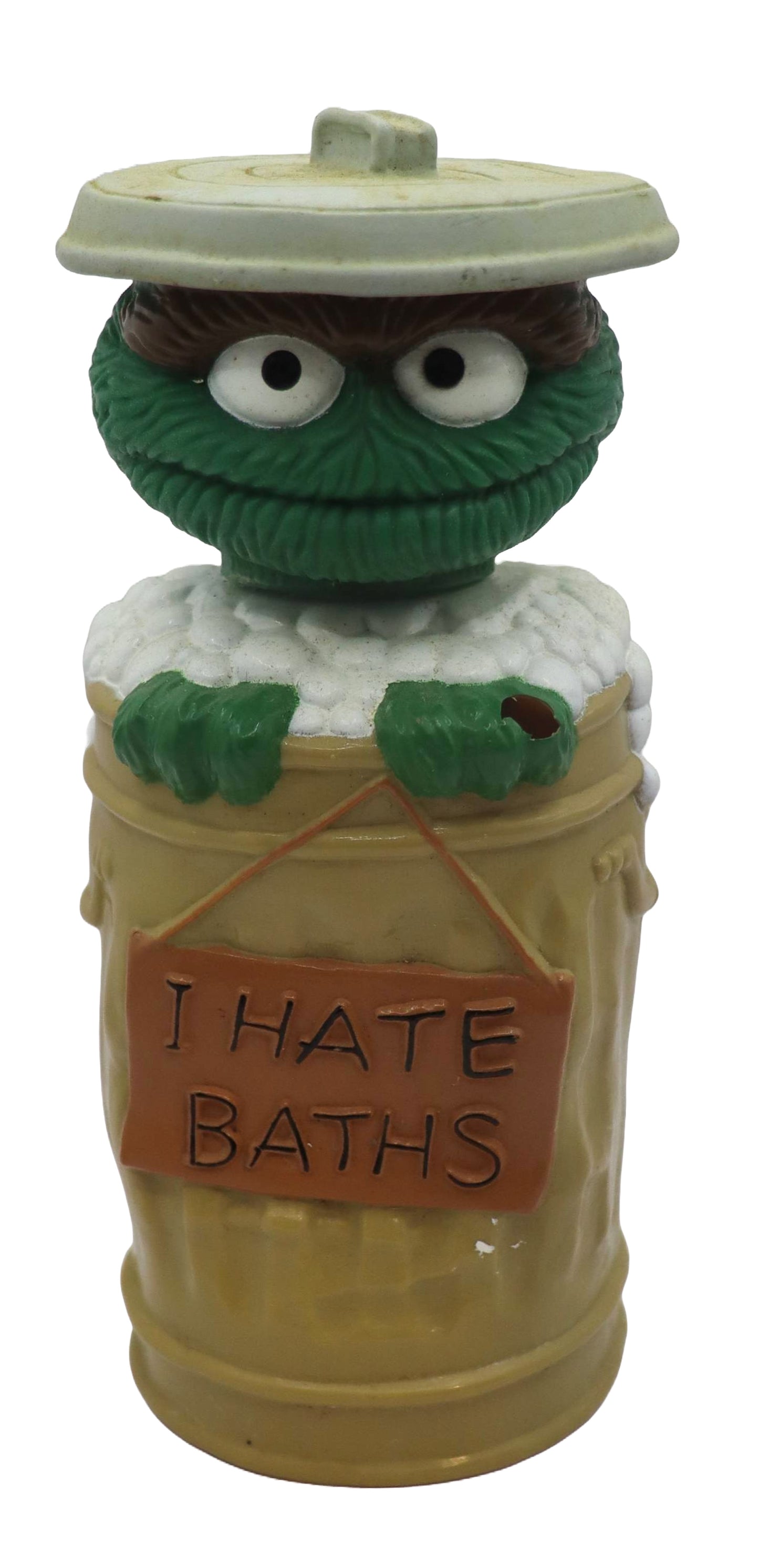 1990s Sesame Street Oscar The Grouch Bubble Bath Container
