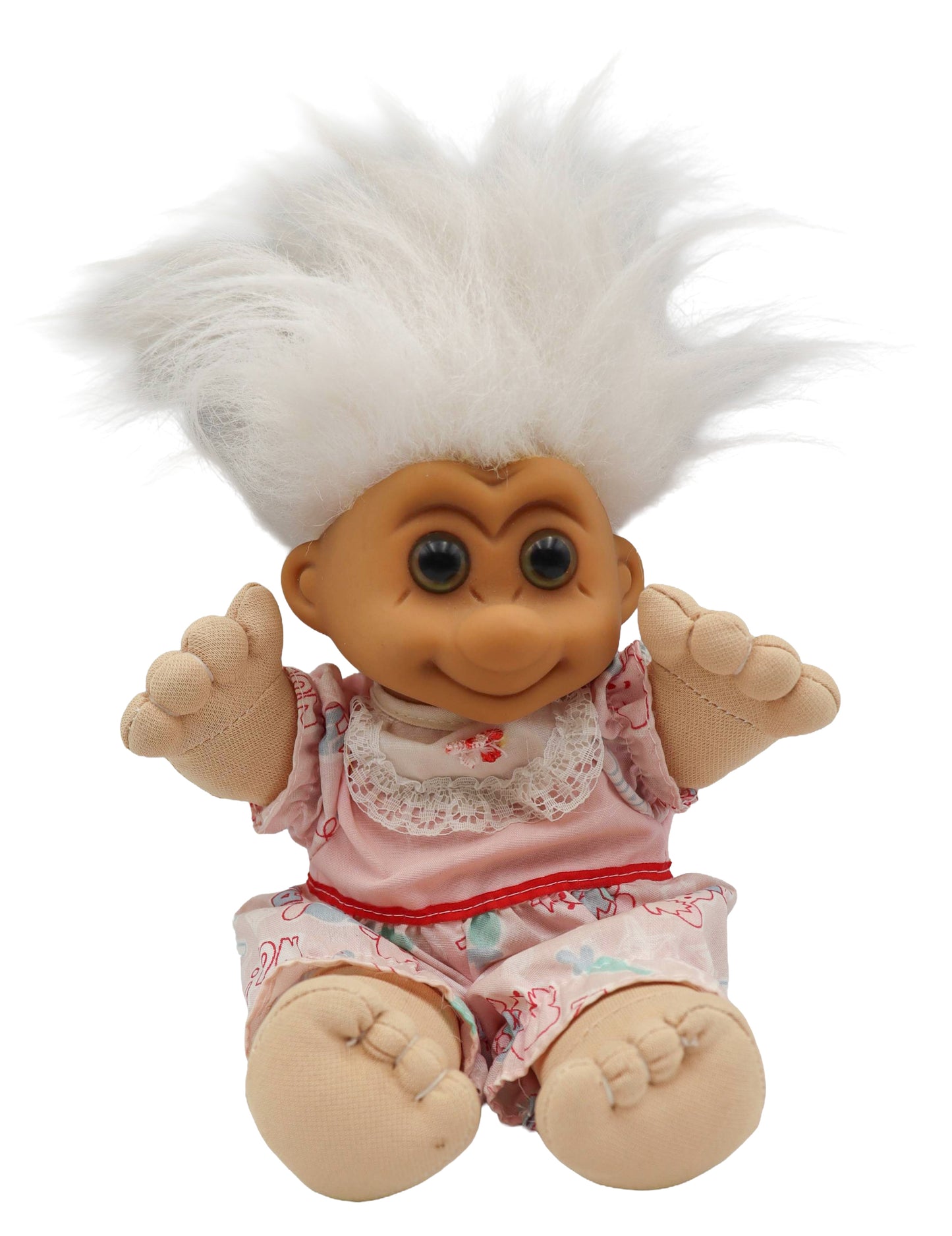 Vintage Plush Troll White Hair