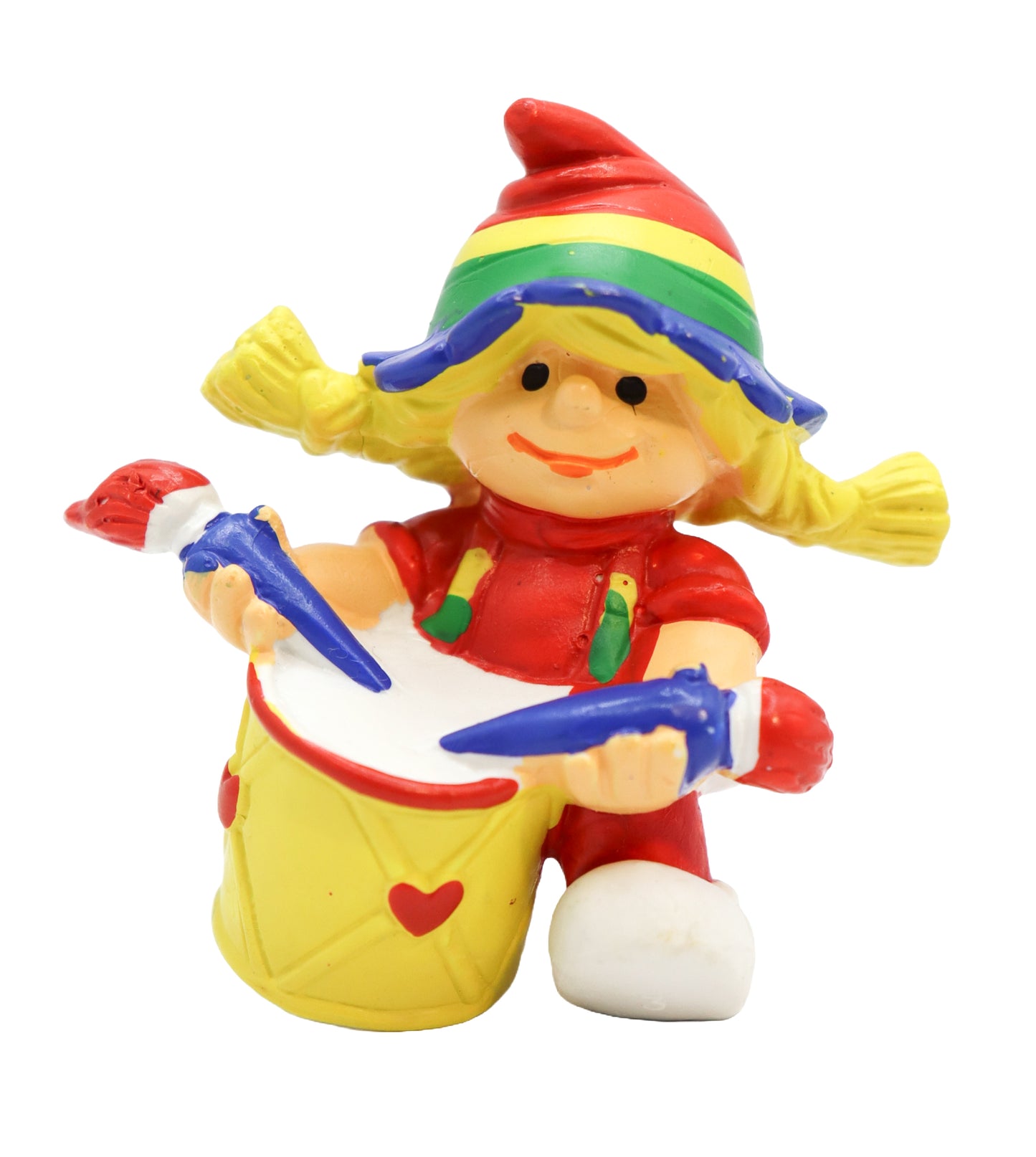 1980s Wallace Berrie Rainbow Kids Drummer Girl